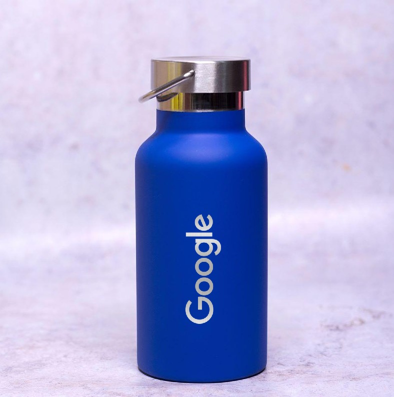 Custom-branded stainless steel water bottle